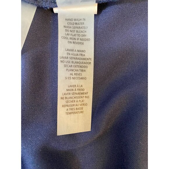 NWT Kensie Navy Blue Lace Overlay Lined Short Sleeve Dress Size 12 - Picture 12 of 12